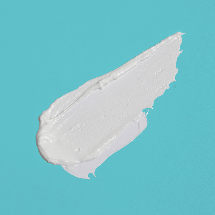 A smear of barrier cream looking white and creamy
