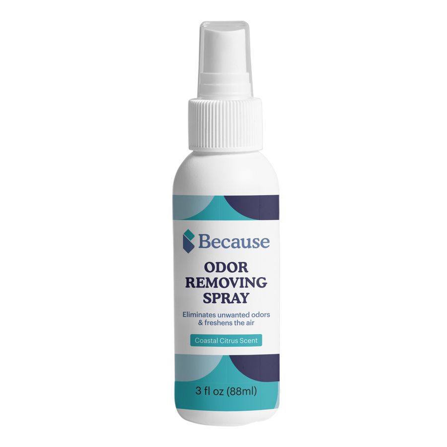 Because odor removing spray eliminates unwanted odors and freshens the air coastal citrus scent