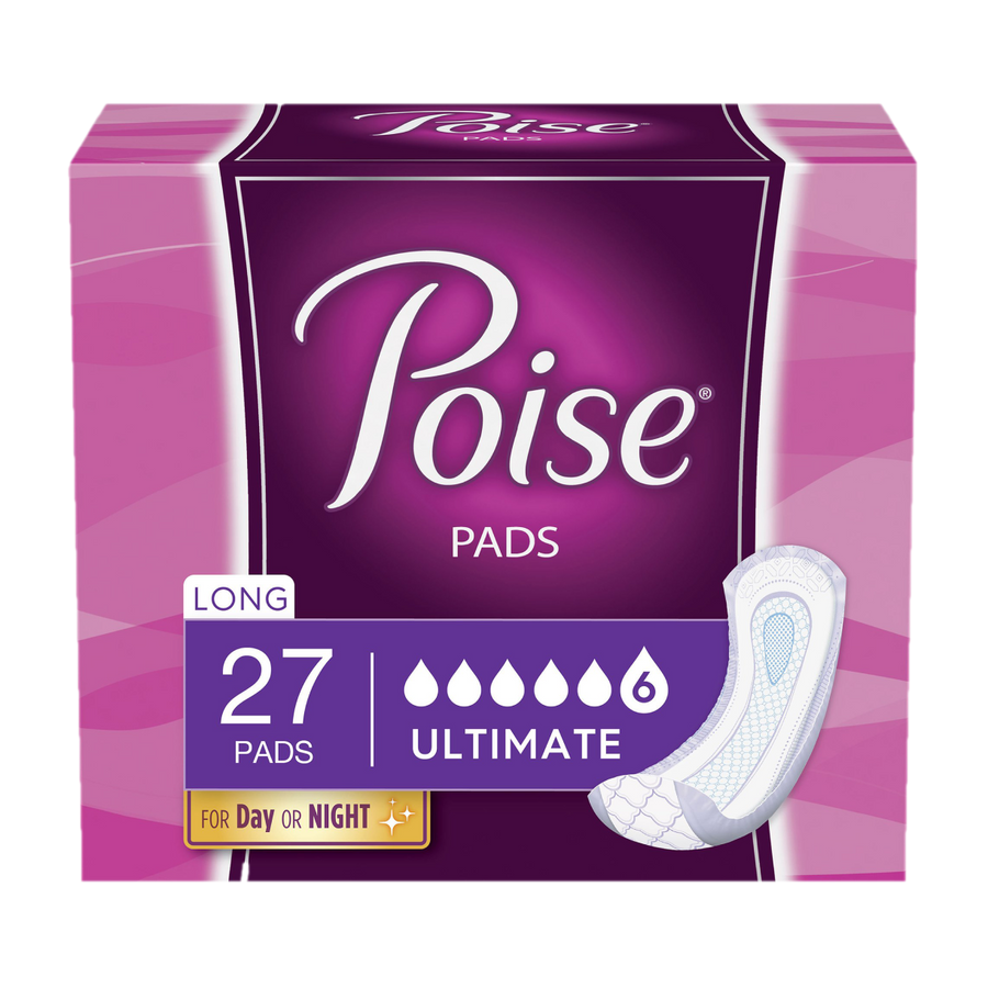 Poise Pads for Women, Ultimate Absorbency, Long Length, 27 count