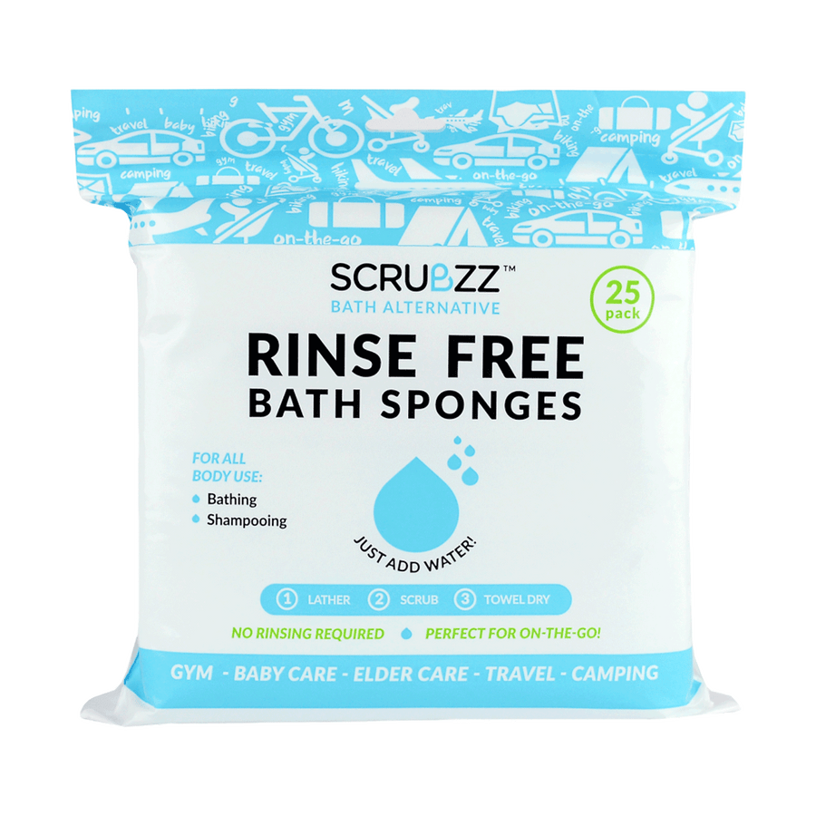 Scrubzz Rinse Free Bathing Wipes 25-pack
